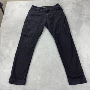 DUER T2X18 Men's Size 33x30 Actual 33x28 Live Free Black Cargo Pocketed Pants